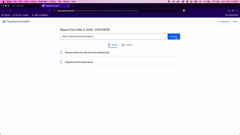 HubSpot live speed analysis