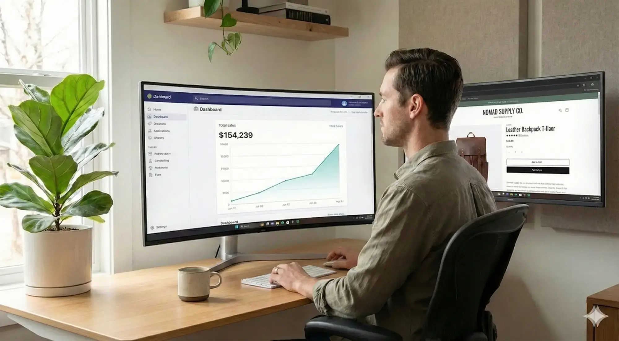 Professional e-commerce developer at 2CUBE Studio analyzing heat-maps and conversion data to optimize a Shopify store.
